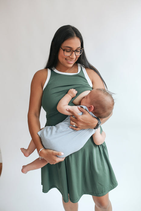 The Courtside Nursing Tennis Dress – Breastfeeding Friendly - Nature Baby Outfitter