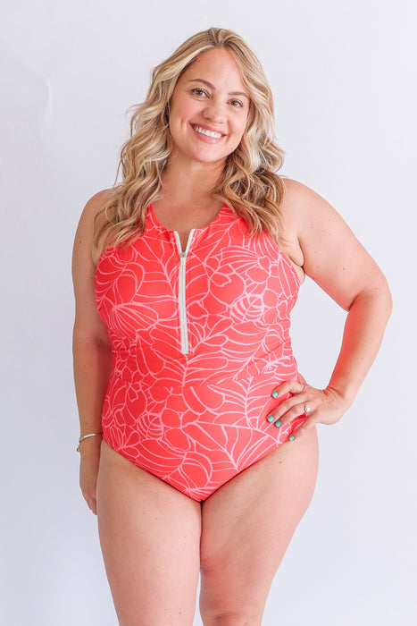 One Piece Zip Breastfeeding Swimsuit 2026