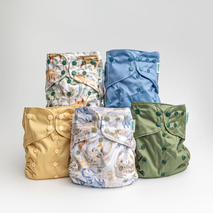 Animals and Insects: Essentials Pocket Cloth Diaper with Athletic Wicking Jersey, Grows with your Baby