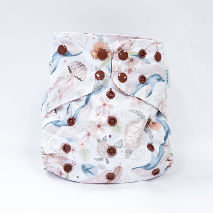Animals and Insects: Essentials Pocket Cloth Diaper with Athletic Wicking Jersey, Grows with your Baby