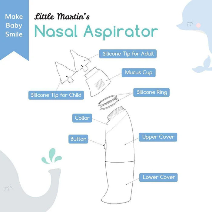 Little Martin's Baby Electric Nasal Aspirator - Light Sky Blue