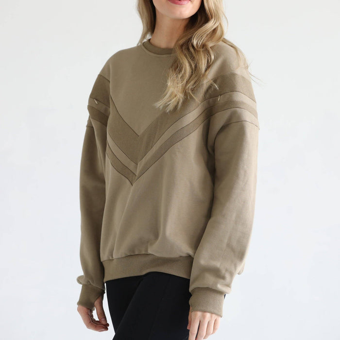 Dark Olive Isabella Oversized Nursing & Pregnancy Sweatshirt - Nature Baby Outfitter