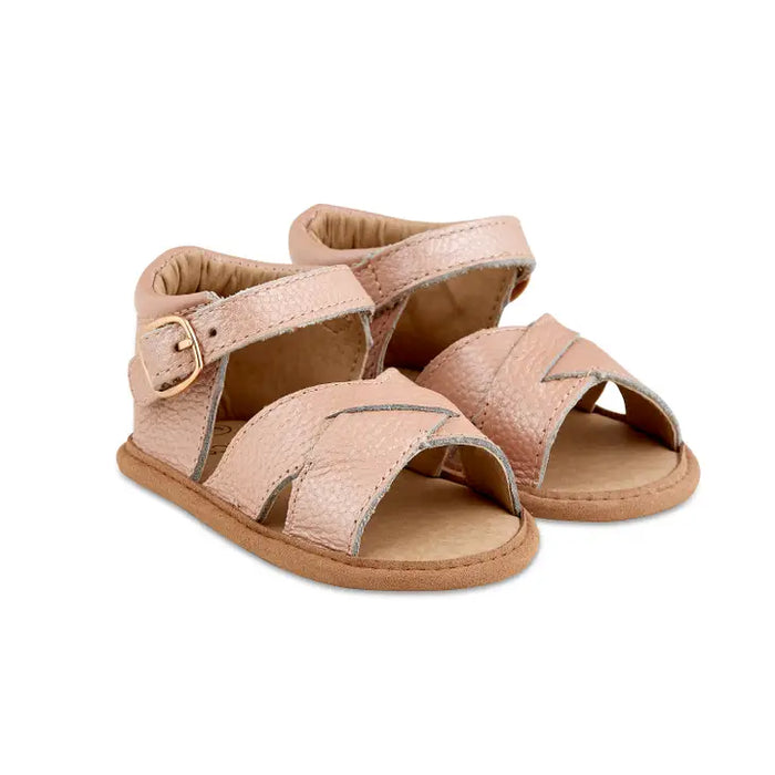 Blush Leather Baby Sandals