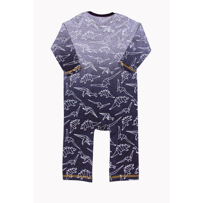 Hendrix Dino Printed Henley Romper