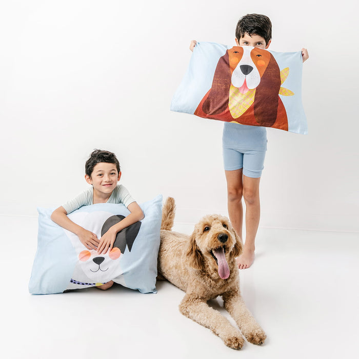 2-pack Dog Print Standard Size Pillowcases - Nature Baby Outfitter