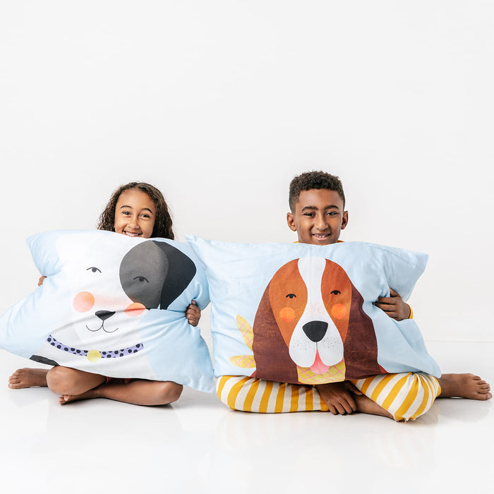 2-pack Dog Print Standard Size Pillowcases - Nature Baby Outfitter