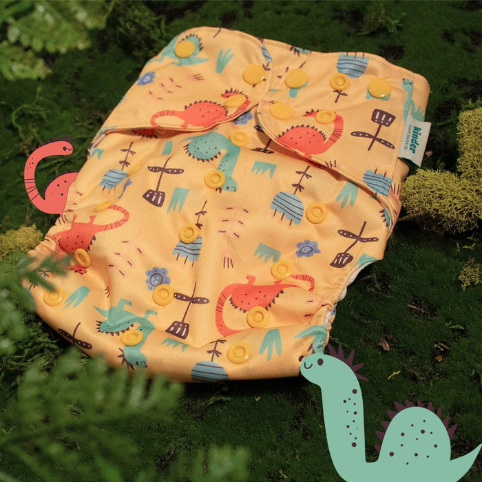 Animals and Insects: Essentials Pocket Cloth Diaper with Athletic Wicking Jersey, Grows with your Baby