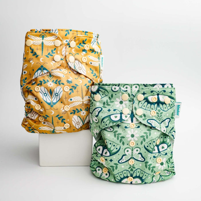 Nature: Essentials Pocket Cloth Diaper with Athletic Wicking Jersey, Grows with your Baby