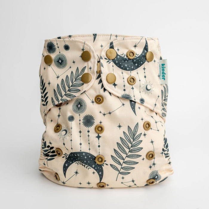 Space and Sky: Essentials Pocket Cloth Diaper with Athletic Wicking Jersey, Grows with your Baby