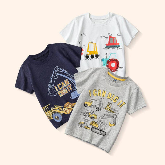 Car Short Sleeve T-Shirt Cotton Casual Top