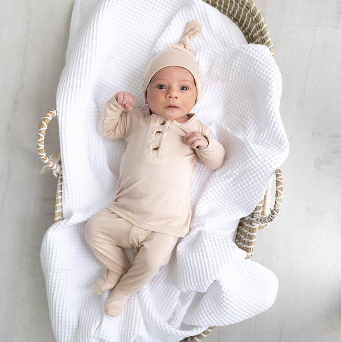 Sand Top & Footed Pants Outfit