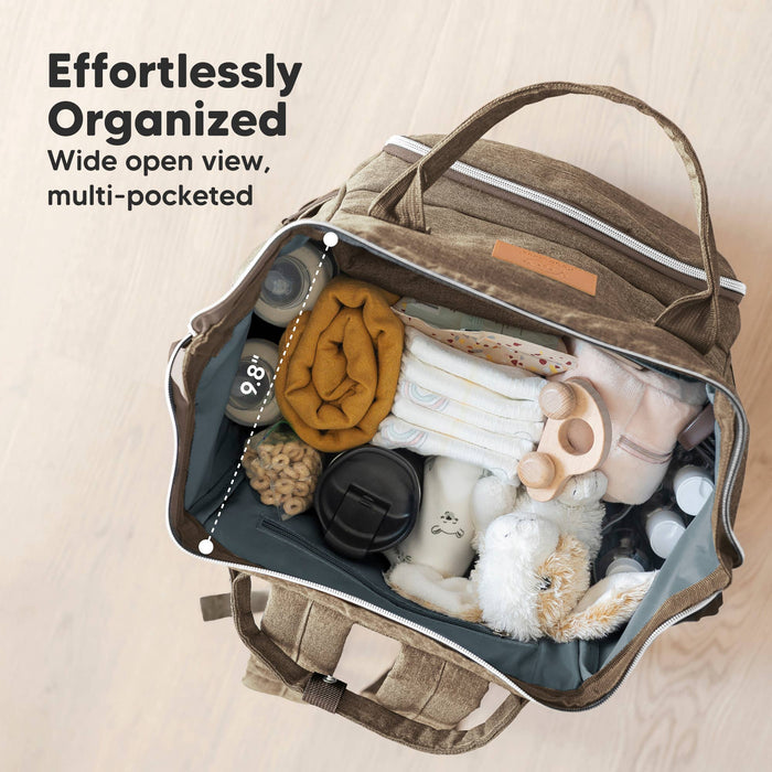 Original Diaper Bag wiith Changing Pad: Coffee Brown