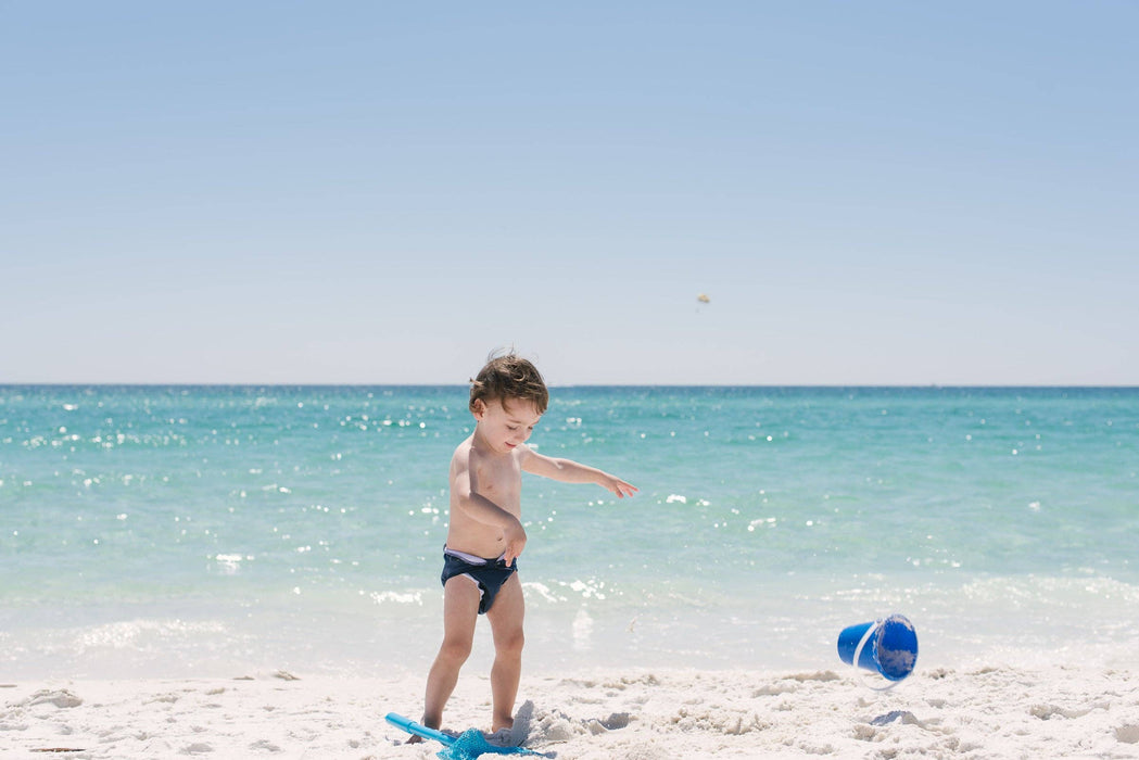 Navy Cheeky Cloth One Size Reusable Swim Diaper