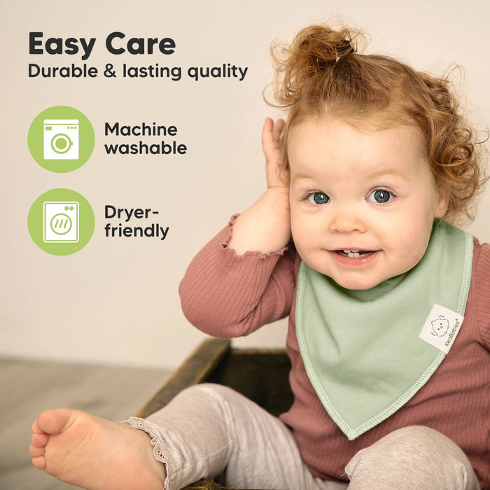 Muted Pastel 8-pack Baby Bandana Bibs for Girls and Boys - Nature Baby Outfitter