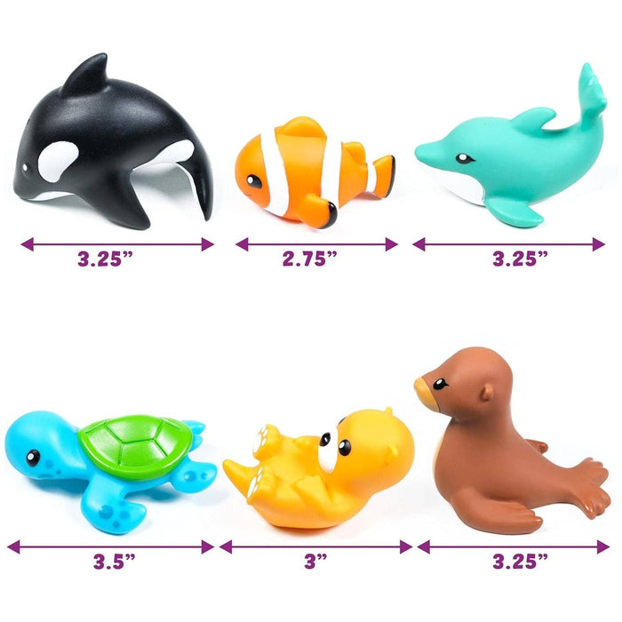 Marine Mold Free Bath Toys, 6 Pack