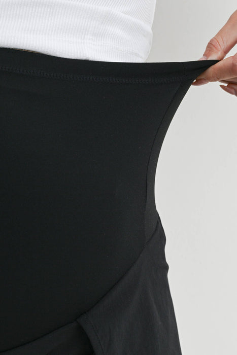 Active Maternity Workout Shorts with Over-Bump Belly Band