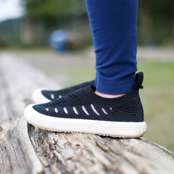 Black Kids Breeze Knit Shoe