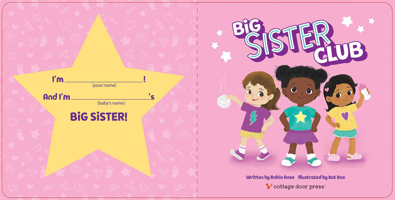 Welcome to the Big Sister Club with Reward Chart & Stickers