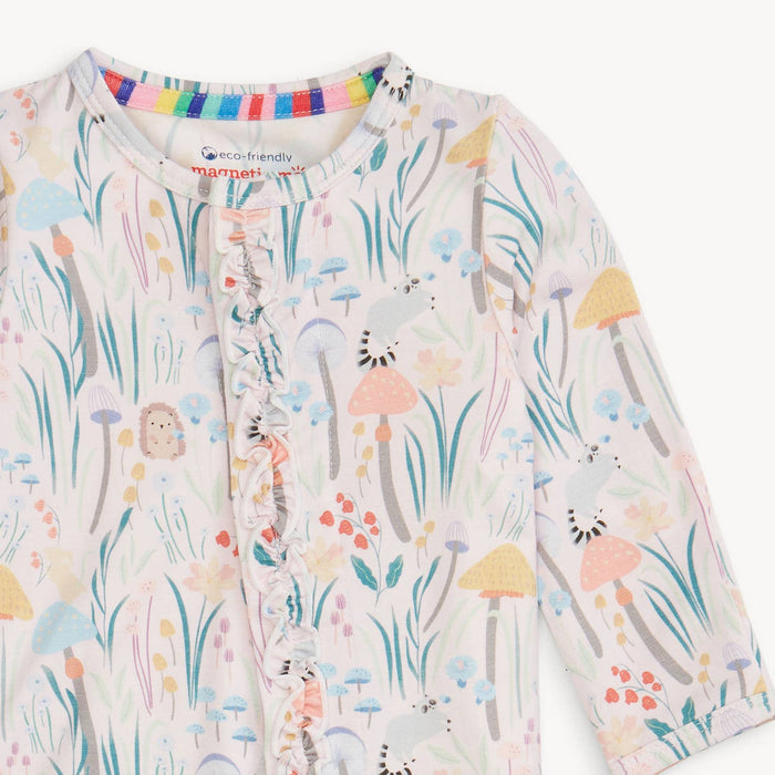 Shroom and Bloom Modal Footie Pajamas with Ruffles
