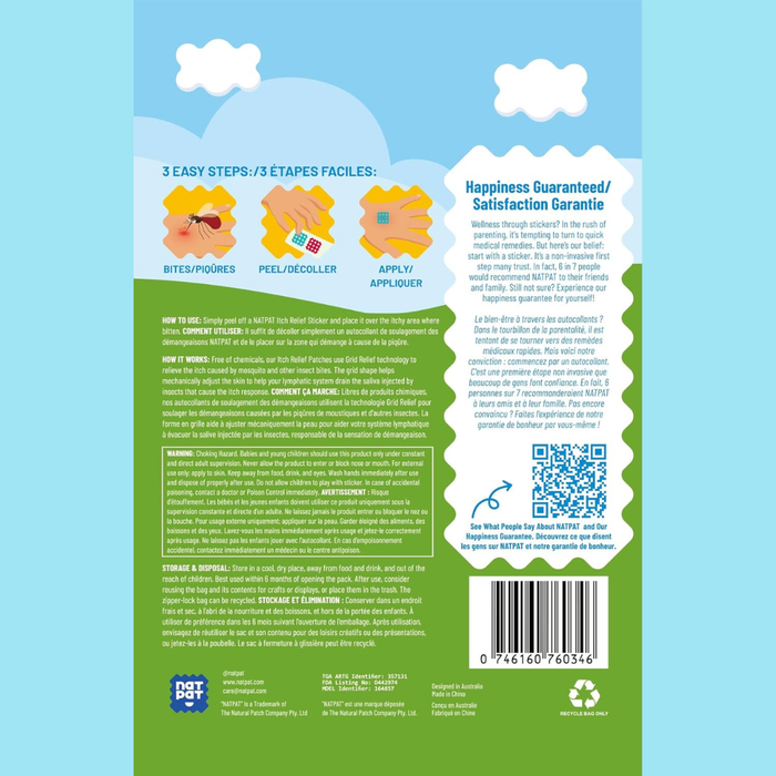 Natural Itch & Bug Bite Relief Stickers