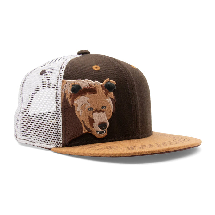 Kids Bear Flat Bill Hat
