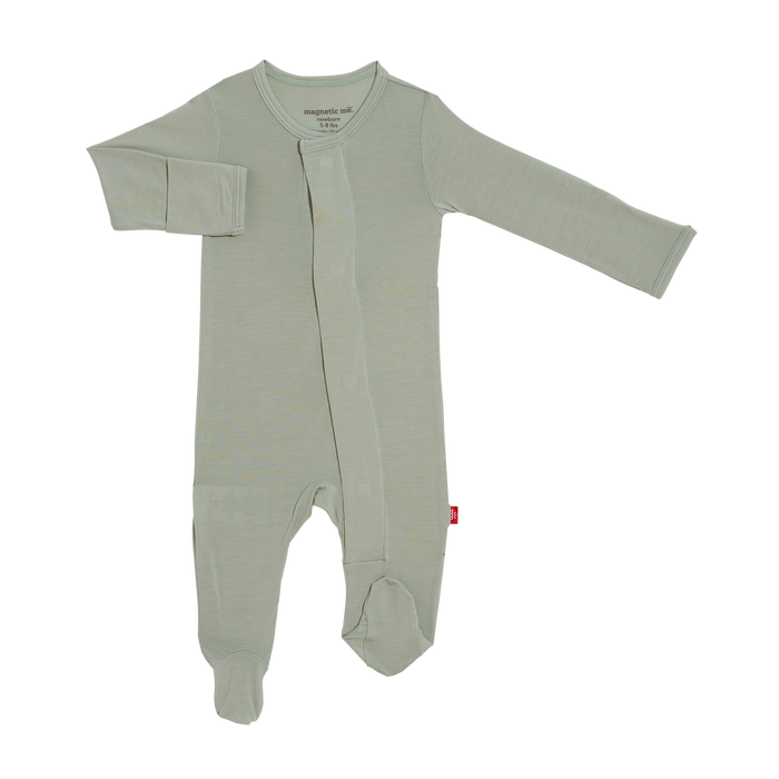 Sea Foam Magnetic Footie Pajamas