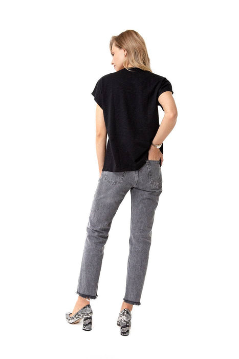 Handy Crossover Short Sleeve Cotton Maternity/Nursing Top