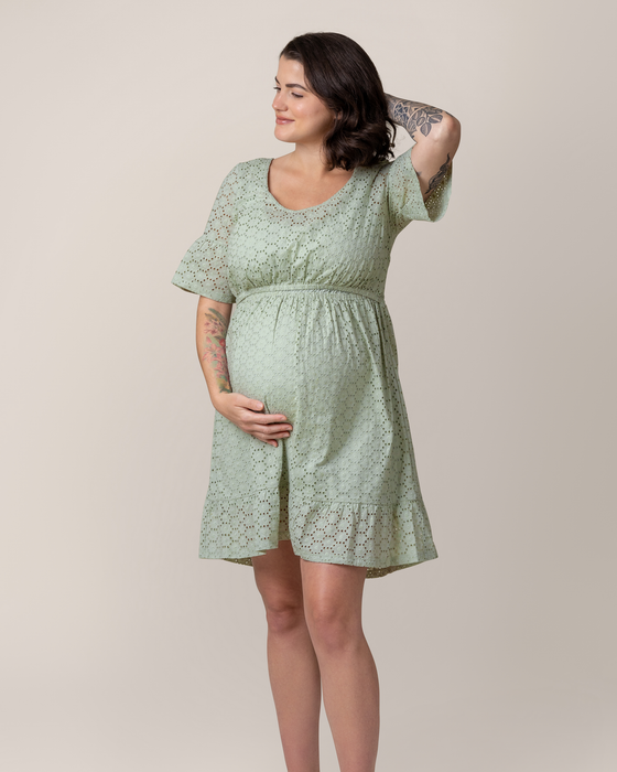 Dahlia Eyelet Maternity & Nursing Dress