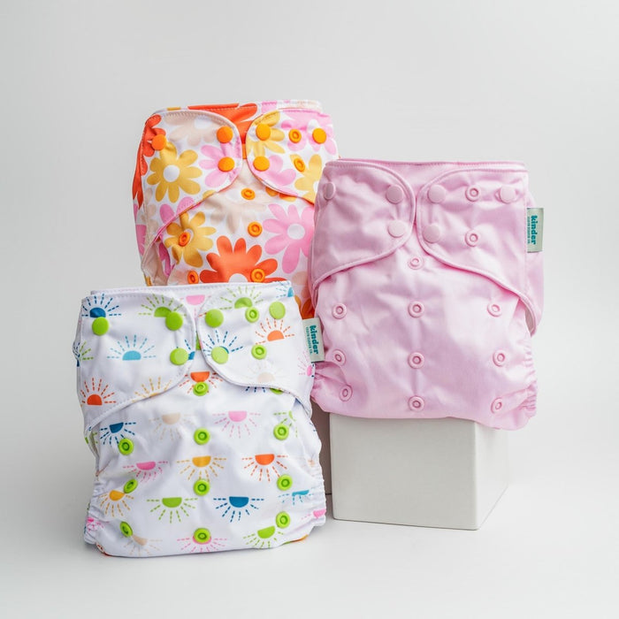 Space and Sky: Essentials Pocket Cloth Diaper with Athletic Wicking Jersey, Grows with your Baby