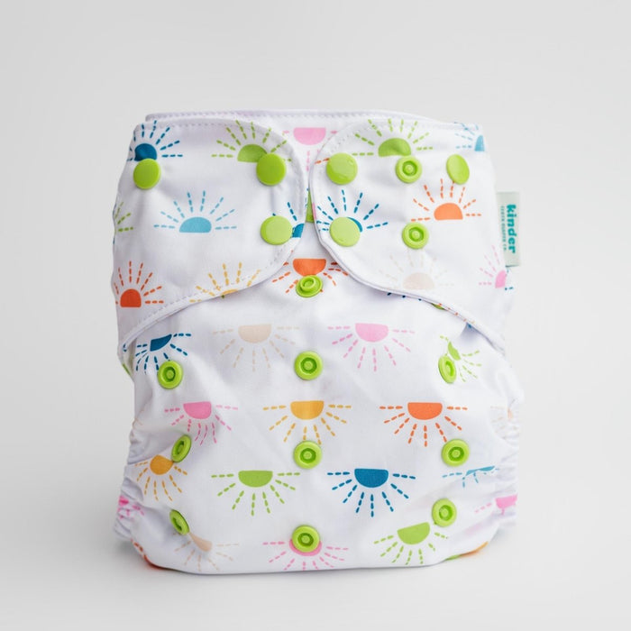 Space and Sky: Essentials Pocket Cloth Diaper with Athletic Wicking Jersey, Grows with your Baby
