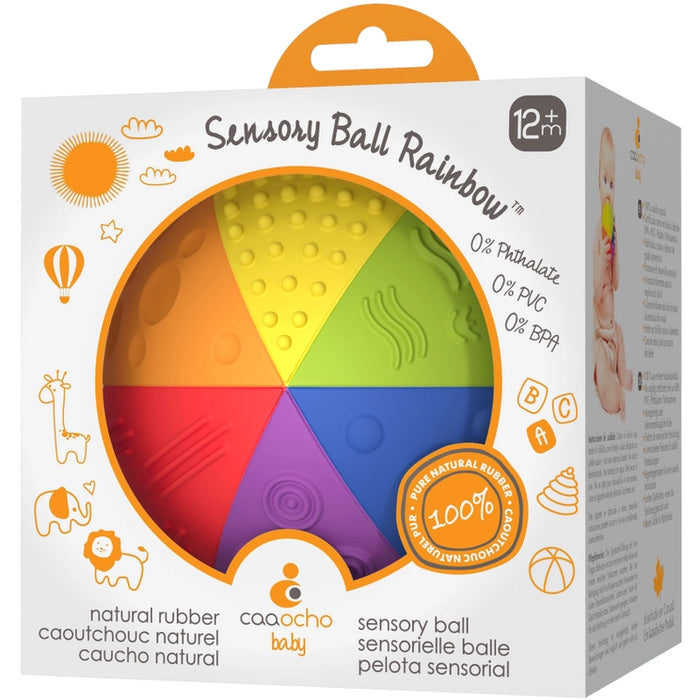 Rainbow Ball 4": Natural Rubber Sensory Toy