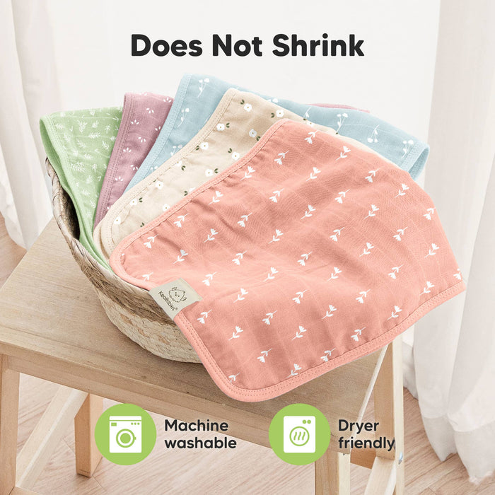 Wild Bloom 5pk Lumi Muslin Burp Cloths