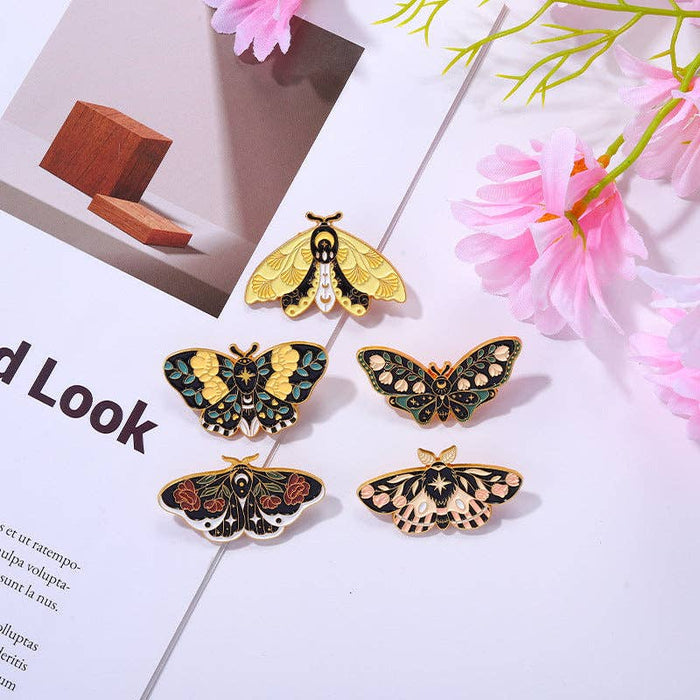 Colorful Butterfly Insect Brooch Metal Badge Scarf Clip