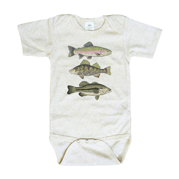 Three Fish Summer Bodysuit - Nature Baby Outfitter