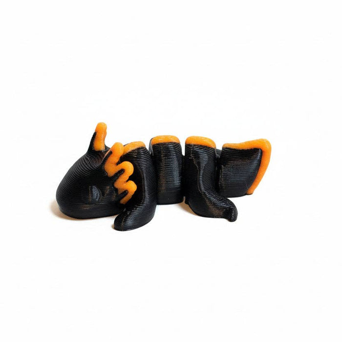 Axolotl (Black and Orange) • Mini 3D Printed Articulated Animal • Flexi Animals [#29] - Nature Baby Outfitter