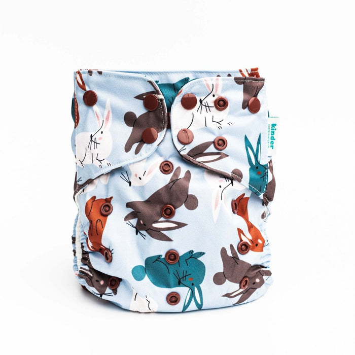 Animals and Insects: Essentials Pocket Cloth Diaper with Athletic Wicking Jersey, Grows with your Baby