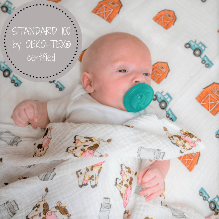 The Cow Goes MOO Swaddle Blanket