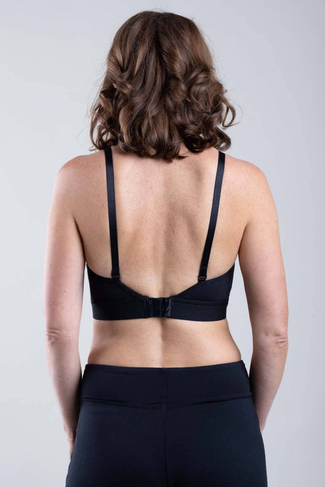 Black SuperMom™ Skin-to-Skin Nursing And Pumping Bralette w/o Padding