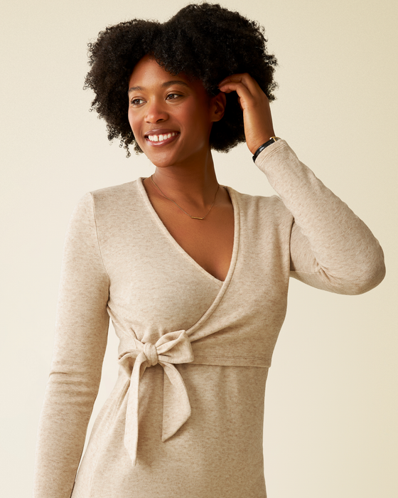 Kate Nursing Wrap Sweater Dress