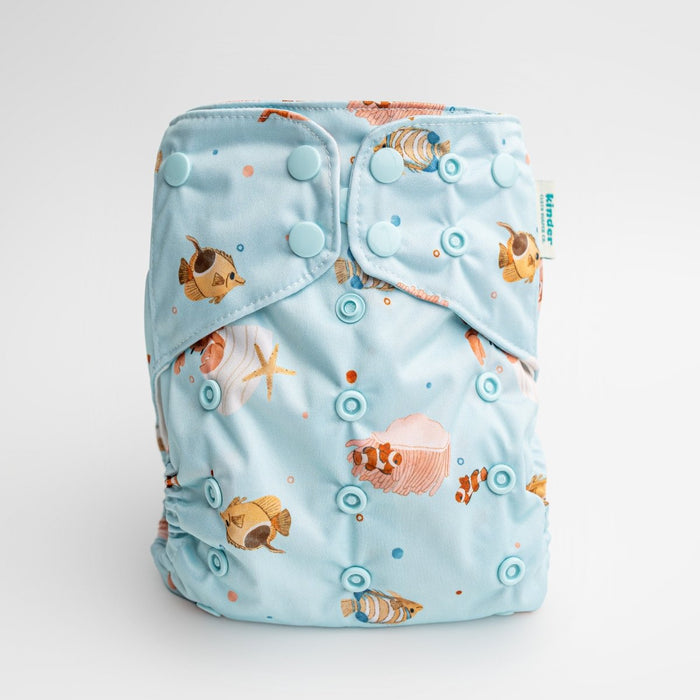 Animals and Insects: Essentials Pocket Cloth Diaper with Athletic Wicking Jersey, Grows with your Baby