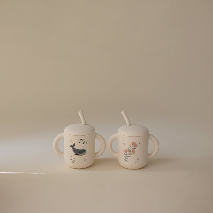 Silicone Training Cup + Straw - Nature Baby Outfitter