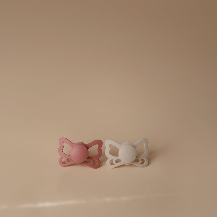 FRIGG Butterfly Anatomical Silicone Pacifier 2-Pack (6-18 Months) - Nature Baby Outfitter