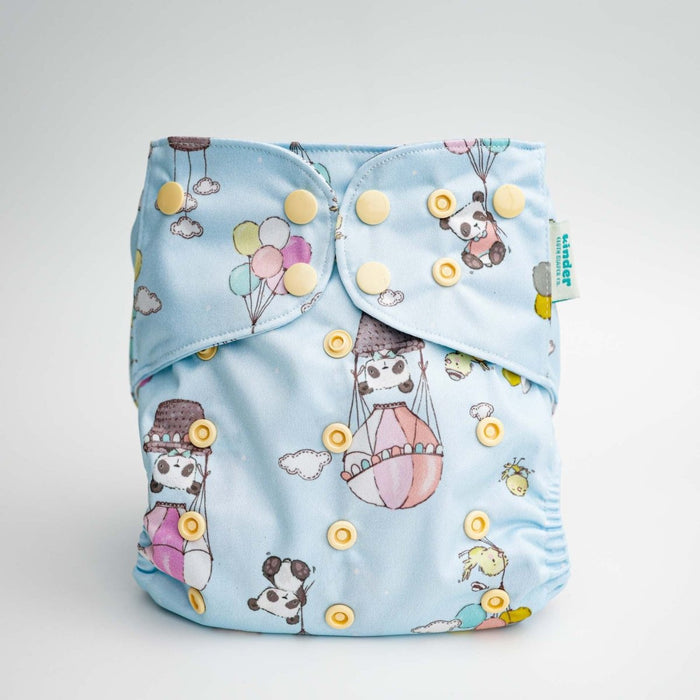 Animals and Insects: Essentials Pocket Cloth Diaper with Athletic Wicking Jersey, Grows with your Baby