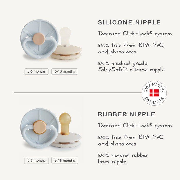 FRIGG Little Viking Natural Rubber Pacifier 2-Pack - Nature Baby Outfitter