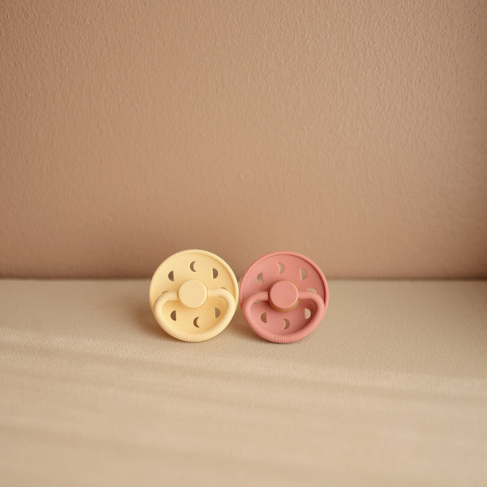 FRIGG Moon Natural Rubber Pacifier 2-Pack - Nature Baby Outfitter