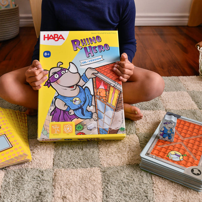Giant Rhino Hero XXL Stacking Cards Game - Nature Baby Outfitter