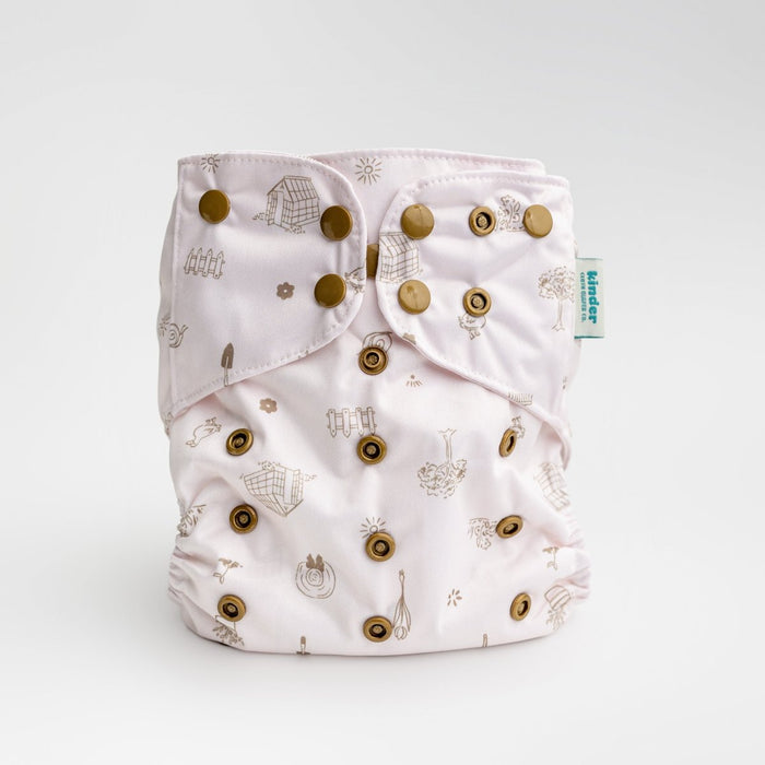 Animals and Insects: Essentials Pocket Cloth Diaper with Athletic Wicking Jersey, Grows with your Baby