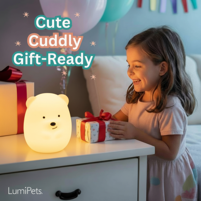 LumiPets® Benny the Bear- Children's Touch Night Light - Nature Baby Outfitter