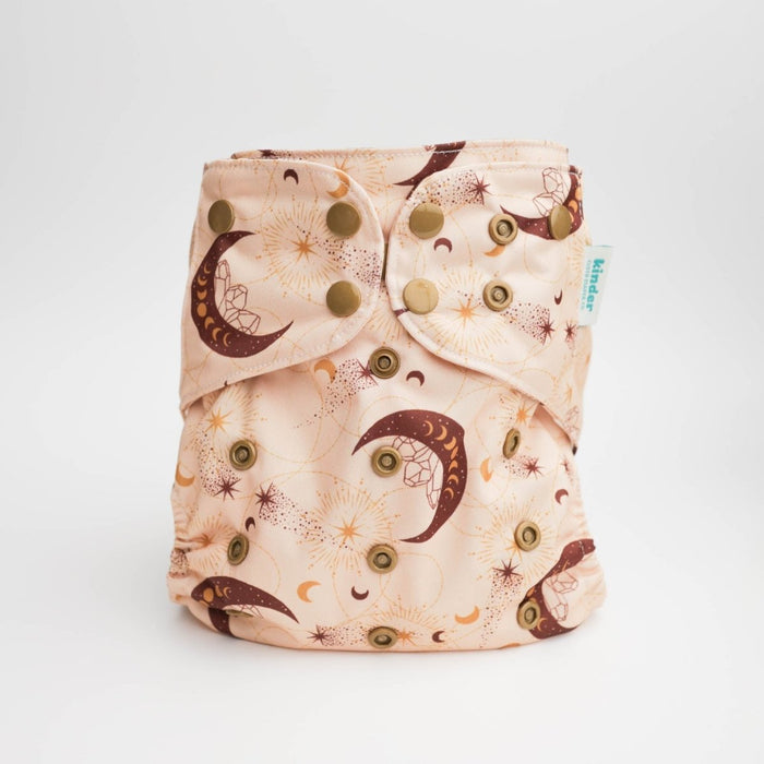 Space and Sky: Essentials Pocket Cloth Diaper with Athletic Wicking Jersey, Grows with your Baby