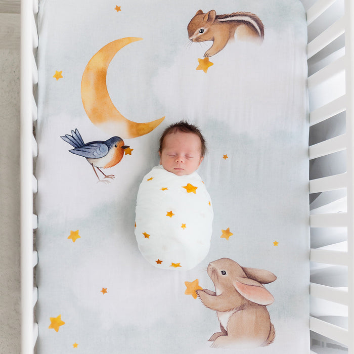 Goodnight Wonderland bamboo swaddle